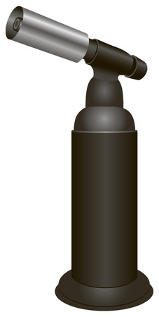 Gas thermal processing tool used in the industrial area. Vector illustration.のイラスト素材