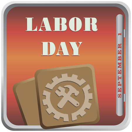 September Labor Day in the U.S. and Canada. Vector illustration.のイラスト素材