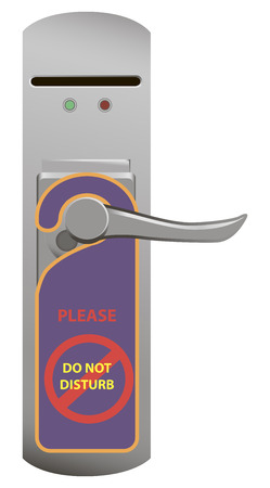 Door handle with electric lock requested. のイラスト素材