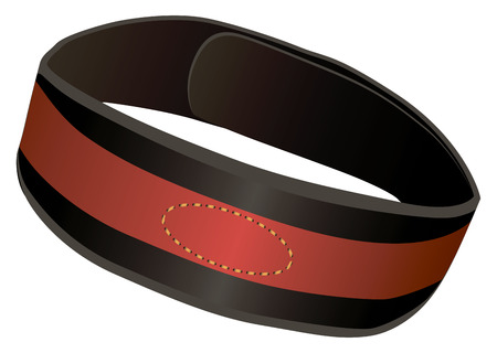 Sports Equipment for practicing weightlifting, athletic belt. Vector illustration.のイラスト素材