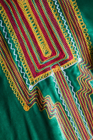 Fabric with national embroidery of the Middle East.の写真素材