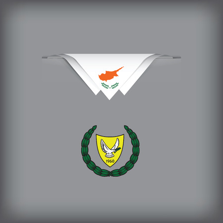 The combination of colors of the national flag Cyprus. Vector illustration.のイラスト素材