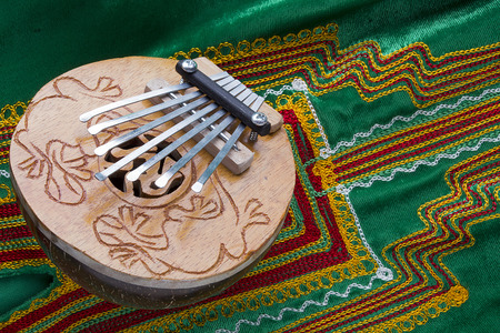 Coconut Kalimba Thumb Piano refers to musical instruments lamellofonの写真素材