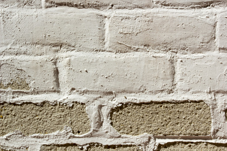 Brick wall with an old ruined painting.
