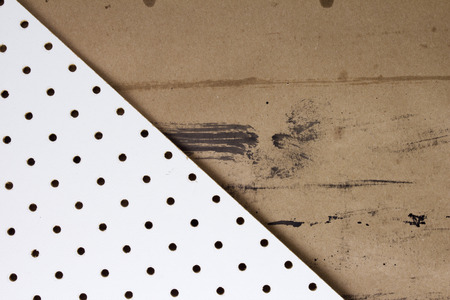 Industrial background, wrapping paper and stained element for storing tools.の写真素材