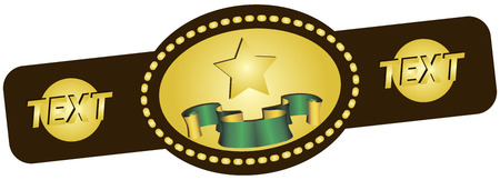 Symbolic championship belt for various sports. Vector illustration.のイラスト素材
