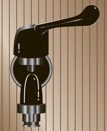 Steel valves with rotary knob. Vector illustration.のイラスト素材