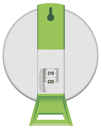 Compact stadiometer for professional use. Vector illustration.のイラスト素材