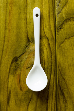 Ceramic cooking spoon for the coffee ceremony.の写真素材