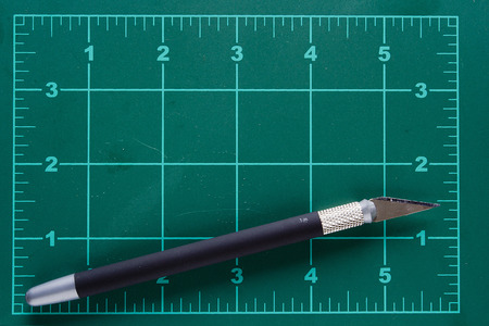 Mat with markings for cutting for a special knife.の写真素材