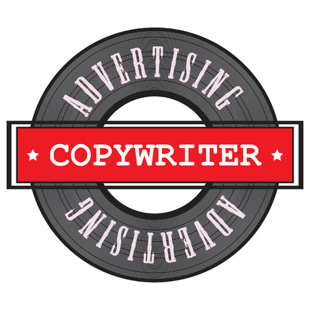 Advertising Copywriter symbol for the people working in this business. Vector illustration.のイラスト素材