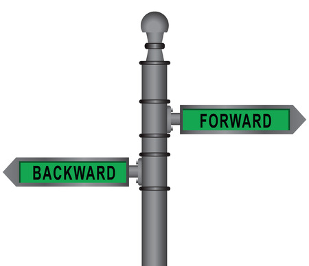 Pointer back and forth for the acts or omissions. Vector illustration.のイラスト素材