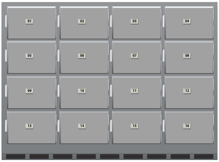 Section cells in the morgue. Vector illustration.のイラスト素材