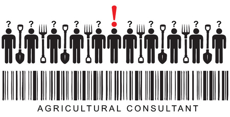 In the bar code word Agricultural Consultant. Vector illustration.のイラスト素材