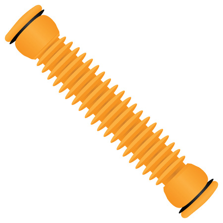 Wooden massager for feet. Independently conducted massage. Vector illustration.のイラスト素材