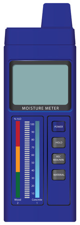 Digital moisture meter with indicator. Vector illustration.のイラスト素材