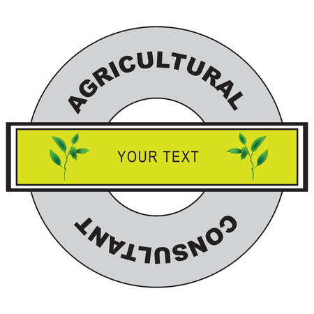 Circular symbol for agricultural consultant. Vector illustration.のイラスト素材