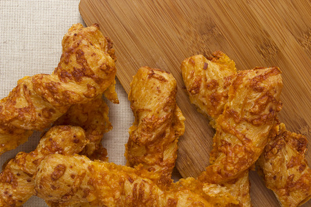Bread sticks with cheddar cheese - a light snack.
