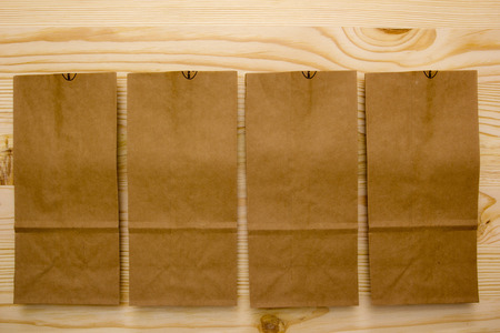Paper bags for packaging of granular food for the purpose of storage and transport.の写真素材