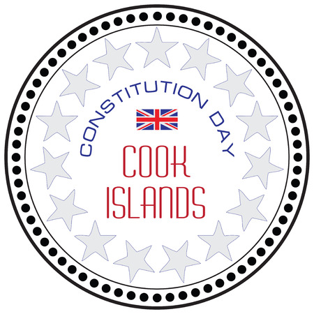 Constitution Day - Cook Islands as a rubber stamp imprint. Vector illustration.のイラスト素材