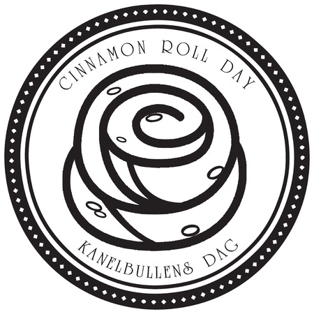 Cinnamon Roll Day holiday is celebrated in Sweden on October 4のイラスト素材