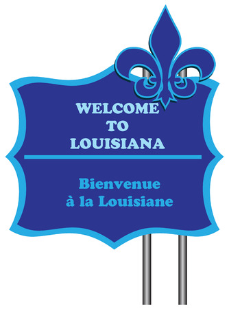 Welcome to Louisiana in English and French.のイラスト素材