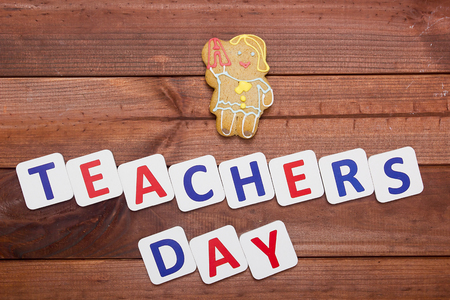 Congratulatory poster on the theme of Teacher's Day.の写真素材