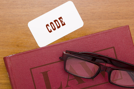 Legal Code - the basis of law. Book of the Law.の写真素材