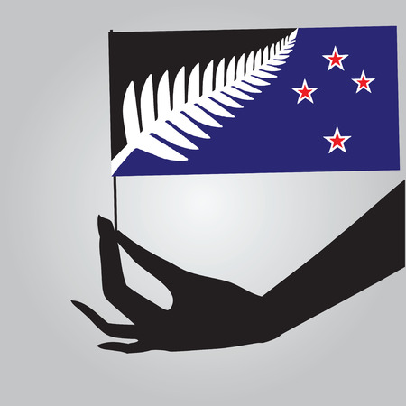 New Zealand symbol of statehood - a flag. Vector illustration.のイラスト素材