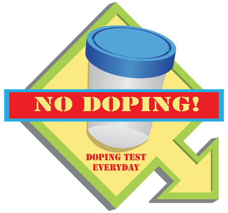 A pointer to the location of the Doping Control Laboratory.のイラスト素材