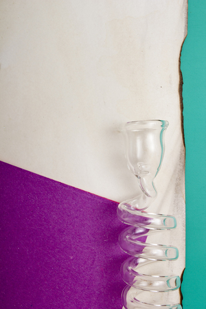 Laboratory equipment for industrial operations. Laboratory glass coil.の写真素材