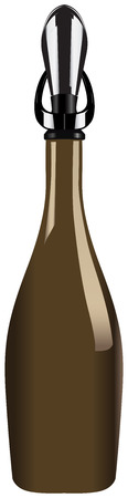 Wine bottle aerator for safe pouring alcohol into a glass.のイラスト素材