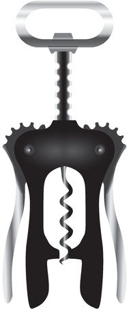 Modern corkscrew for sealing wine bottles. Vector illustration.のイラスト素材