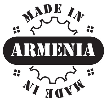 The imprint is made in Armenia. Vector illustration.のイラスト素材