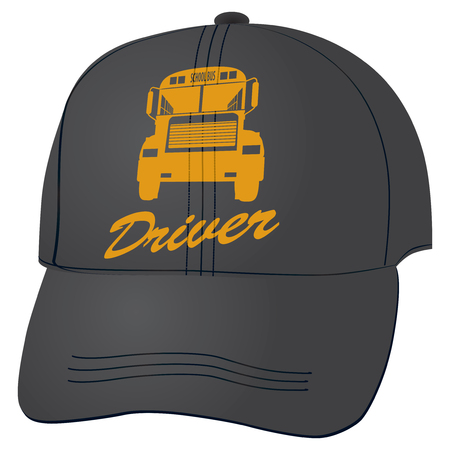 Cloth baseball cap for the school bus driver.のイラスト素材