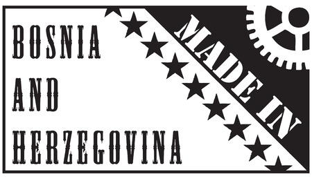 Creative imprint the stamp Made in Bosnia and Herzegovina.のイラスト素材