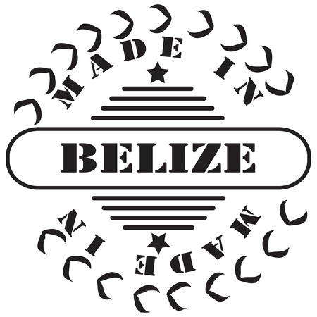 Stamp imprint Made in Belizeのイラスト素材