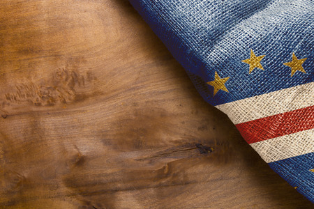 The poster with the national flag of Cape Verde.の写真素材