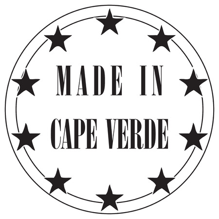 Round the stamp imprint of Made in Cape Verde.のイラスト素材