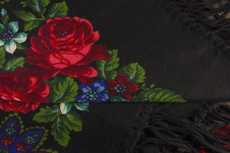 Texture of colors printing on fabric background