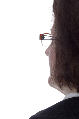 Business Senior Woman over a white backgroundの写真素材