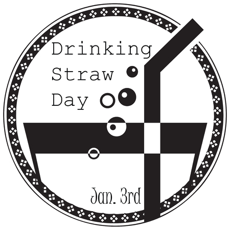 Symbol of celebration of the National Day of Drinking Straw.のイラスト素材
