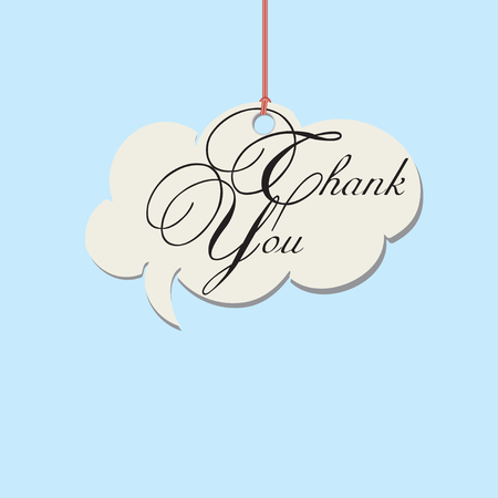 Grateful replica - thanks in speech communication. Vector bubble.のイラスト素材