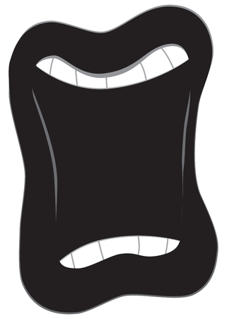 Open wide mouth for doctor. Vector illustration.のイラスト素材