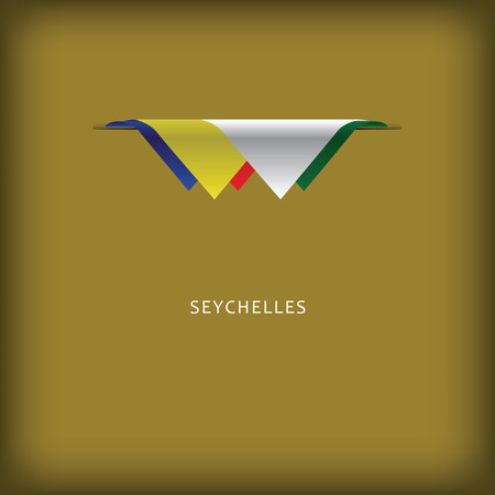 The combination of colors of the national flag Seychelles.のイラスト素材