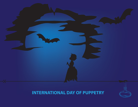 International Day of Puppetry - Calendar event of March of the international levelのイラスト素材