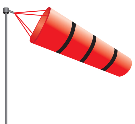 Wind gauge in the form of a bag for use in meteorologyのイラスト素材