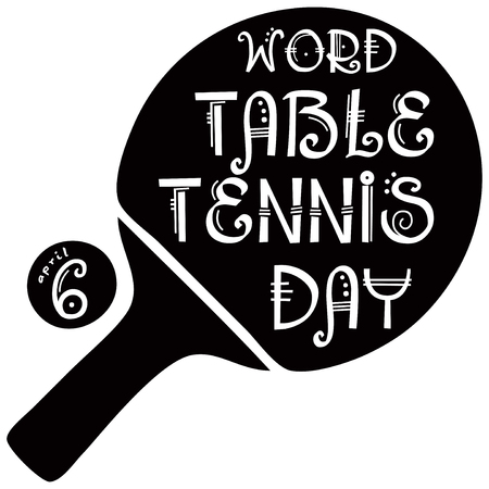 April 6 marks the Word Table Tennis Dayのイラスト素材