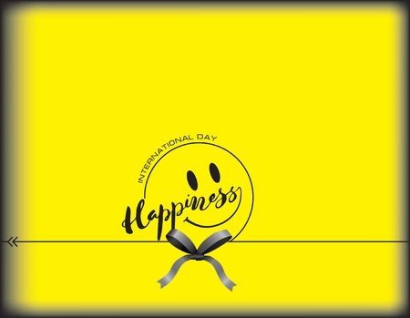 International Day Happiness poster template vector illustrationのイラスト素材