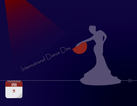 Calendar holiday of April - International Dance Dayのイラスト素材